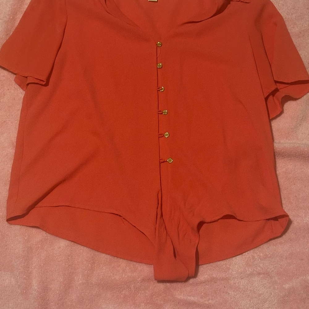 Michael Kors Vibrant Red Blouse